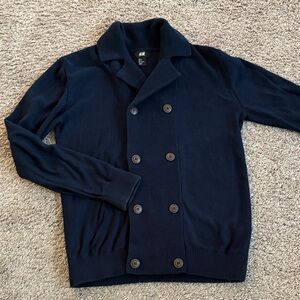 H&M women’s Dark Blue Pea Coat style sweater